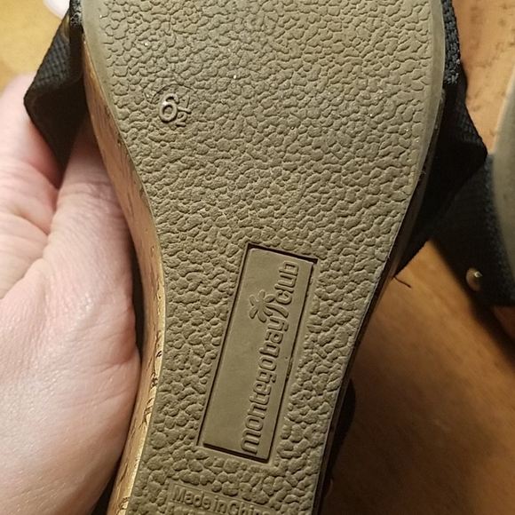 Montego Bay Club Wedge Elastic Strappy 6.5 Black - Picture 7 of 7